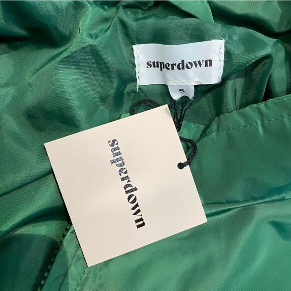NWT Superdown Akari Jacket Green nylon bomber windbreaker Revolve S - Picture 8 of 10
